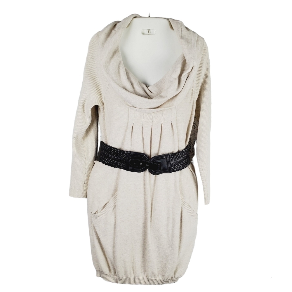 Guess Los Angeles Women Sweater Belted Pencil Mini Cocktail Dress Y2K Size M